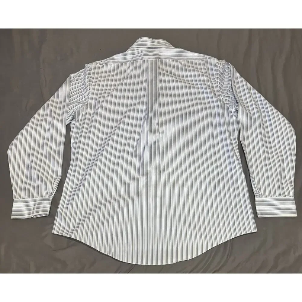 Brooks Brother Button Down Shirt‎ Blue Striped Men’s L Long Sleeve Shirt Supima